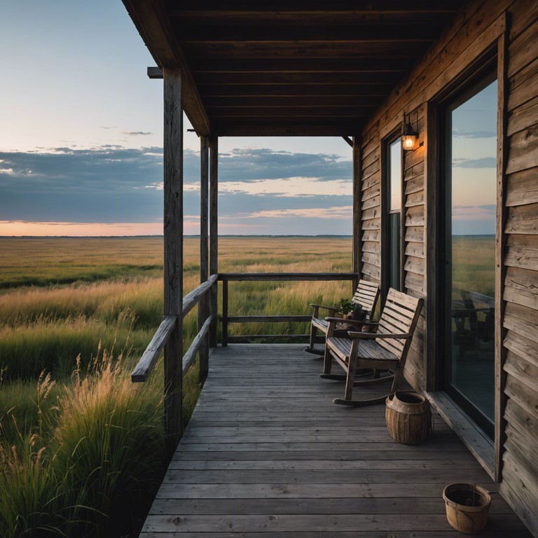 Imagine sitting on the back porch, looking out over the golden horizon while the soft sounds of an acoustic guitar play a melody that harmonizes with the whispering wind.