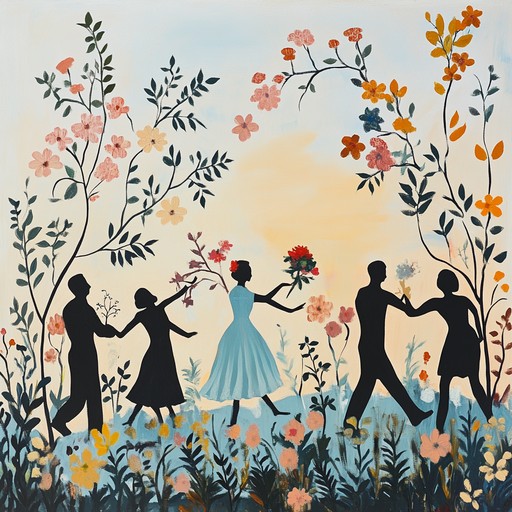 Envision a sunny garden where flowers dance in the breeze, inviting couples to waltz together in joy. The melody is playful yet heartwarming, evoking a sense of nostalgia and happiness. Every note is designed to uplift and enchant!