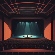 sparse violin in an empty hall.