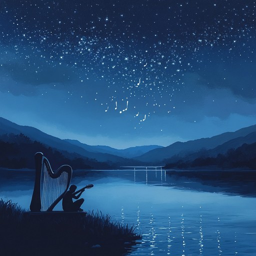 A soothing instrumental that unveils the enchanting secrets of the twilight hours, with delicate harp strings painting images of magic and intimacy in the fading light.