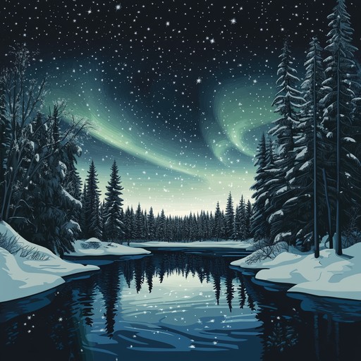 An instrumental suomipop composition that captures the dramatic and mystical atmosphere of the northern lights. Gentle melodies intertwine with rich harmonies to evoke the awe inspiring beauty and serene yet powerful presence of the auroras dancing across the arctic sky. The music builds gradually, creating an emotional journey that reflects the wonder and introspection experienced under the shimmering lights.