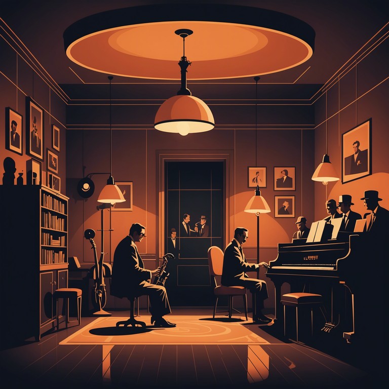 A unique blend where traditional cabaret meets the gritty undertones of a weathered underground jazz club. Introducing raspy, compelling instrumentals underscored by a dimly lit, smoke filled ambiance, capturing the essence of a noir narrative.