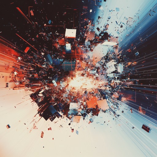 An instrumental dubstep track merging aggressive basslines with glitchy electronic effects, creating a chaotic sonic landscape that pushes the boundaries of sound design.