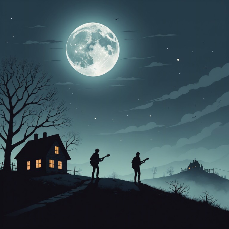 This composition weaves a tapestry of fear and fascination, featuring ghostly whispers seamlessly intertwined with sinewy, sinister blues rock guitar riffs. The music tells the tale of a moonlit encounter in an abandoned hamlet, where every note brings you closer to unseen whispers of the past.