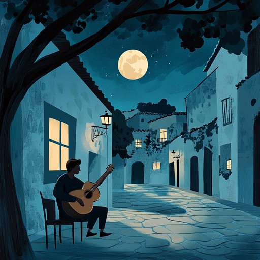 An instrumental journey weaving delicate guitar melodies that capture the essence of romance under moonlit skies in a tranquil latin village.