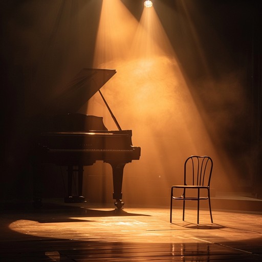 A soft, poignant melody that whispers tales of theatrical dreams and quiet moments behind the curtain. This track features a single piano, capturing the essence of a serene and introspective performance, invoking images of an empty theatre bathed in dim light, where each note resonates with a story of past performances