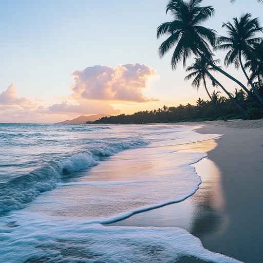 A gentle reggae instrumental that transports listeners to a tranquil caribbean beach at sunset, where the soft sounds of waves meet the soothing rhythms of reggae, creating an atmosphere of peace and relaxation.