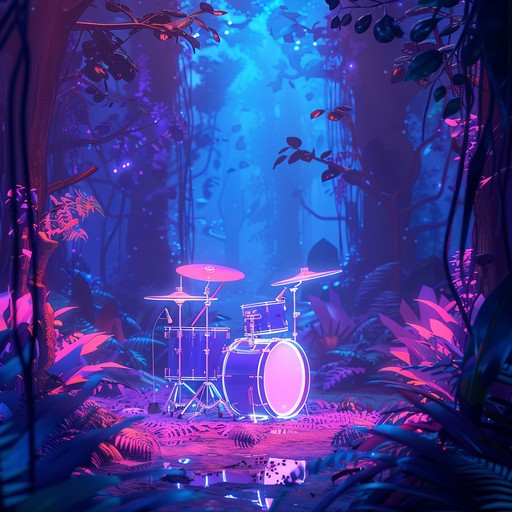 Step into an eerie forest where the futuristic pulse of electronic music meets the primal energy of tribal drums. The track is a dynamic fusion that evokes awe and disorientation while keeping a powerful, exhilarating rhythm.