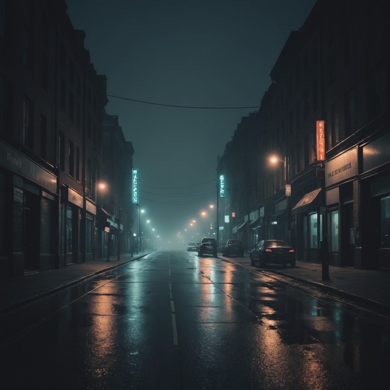 This track embodies the nighttime allure of a bustling cityscape with obscure, enigmatic tones overlaid with the raw energy of grime beats, creating a sound that is both invigorating and eerie. The composition explores the depths of urban nightlife through a mysterious sonic journey.