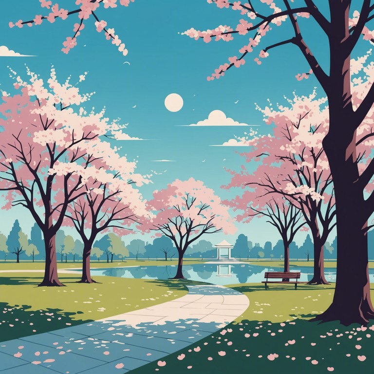 Imagine a serene landscape where cherry blossoms gently sway, carried by a soft spring breeze. This track encapsulates the essence of peace and the transient beauty of nature through soothing melodies