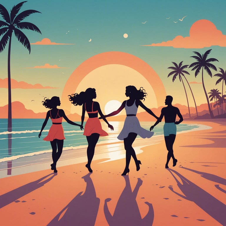 This vibrant track combines the quick paced rhythms of salsa music with the mellowness of a sunset vibe, perfect for dance floors or summer parties. Capturing the essence of latin culture through rich percussion and infectious melodies, it invites listeners to feel the heat of the evening.