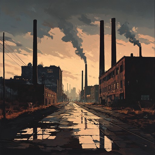 Picture a desolate urban landscape where the shadows of old factories loom large. This piece blends ambient soundscapes with gritty textures, evoking the industrial feel and the eerie quiet of an abandoned city. Ideal for creating a sense of latent energy and barren loneliness, the track slowly evolves, with an underlying rumble that captures the essence of long forgotten machinery coming back to life.