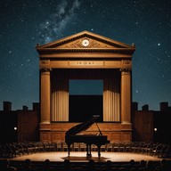 romantic piano melody fills the theater