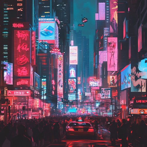 Dive into a bustling metropolis with pulsing synths and infectious rhythms. This track captures the essence of city life, where neon lights blend with the energetic pace of a futuristic nightlife. A perfect blend of upbeat and joyful melodies, creating an unforgettable auditory journey.