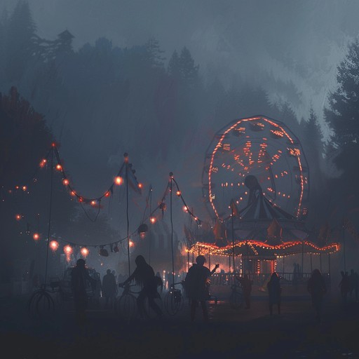 Picture an eerie midnight carnival filled with shadowy figures dancing to a polka tune. The accordion's playful yet sinister melodies blend with unsettling background elements, creating an unpredictable and captivating piece. The rhythm fluctuates, immersing listeners in a dark, whimsical world.