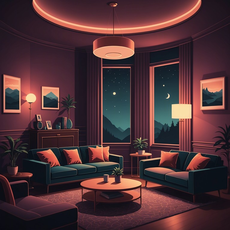 This track blends the seductive charm of r&b with the rhythmic bounce of swing in a minimalist yet rich tapestry of sounds that invites the listener to a cozy, intimate setting under soft velvet skies. The music swirls around soft percussion beats and subtle key shifts, making it perfect for late night listening or a relaxed dinner setting.