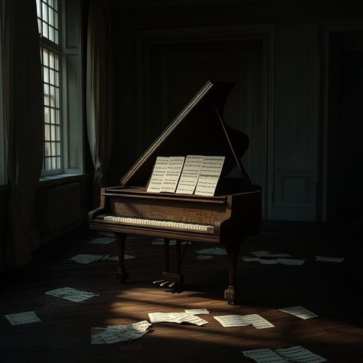 A haunting piano melody creates an emotional landscape filled with reflective sadness, where each note seems to echo the shattered fragments of a moment lost in time. The song captures a poignant essence with minimalistic arrangements, allowing listeners to dive deep into their emotions and memories.