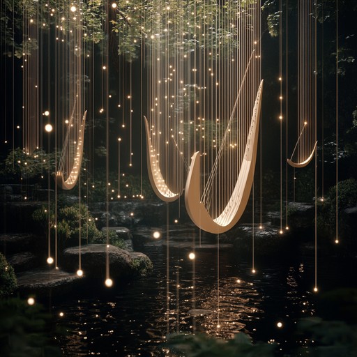 Ethereal woodwinds and celestial strings gently weave through enchanting harp melodies, crafting a serene, otherworldly symphony. This piece captures the essence of a tranquil, mystical journey beyond the stars, inviting listeners into a calm, dreamlike state.