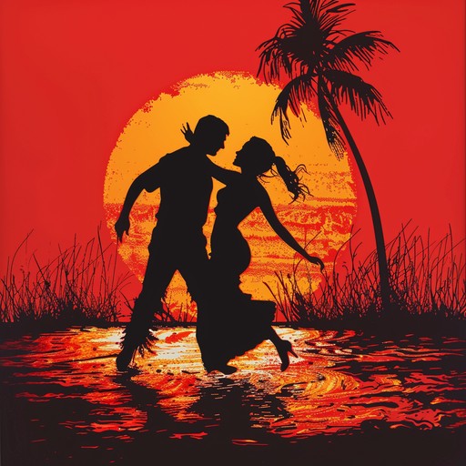 Let this instrumental take you to a seaside dance floor with its engaging salsa rhythms and tropical ambiance. The vivid sunset sets a romantic, energetic backdrop for a night of dance and connection.