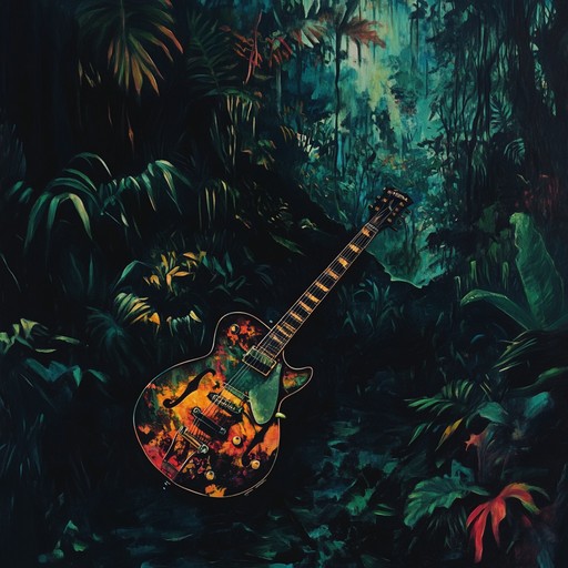 Experience an uncanny blend of grunge and exoticism, featuring electrifying guitar riffs and tribal drums, evoking the enigmatic atmosphere of jungle mysteries.