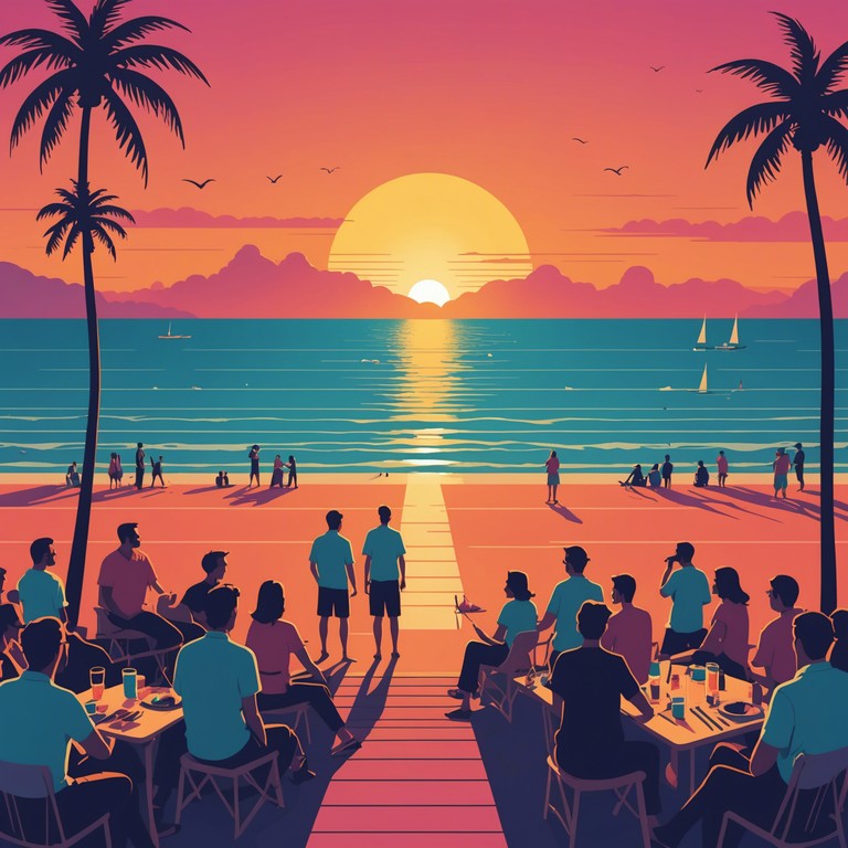 This track is a thrilling blend of vibrant exotic rhythms seamlessly integrated with the upbeat tempos of classic swing. The music creates a lively yet sophisticated atmosphere, perfect for an adventurous night of dance under the stars.