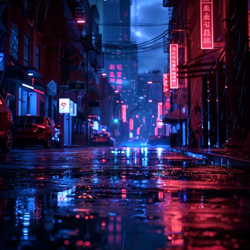 This track merges the pulsating rhythms of trip hop with echoing, ethereal synth layers over muffled urban soundscapes, crafting a mood that feels both intimate and expansively mysterious. The inclusion of ambient street sounds provides a sonic depth, reminiscent of walking through a rain soaked city at night.