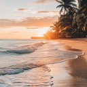 a soothing reggaeton instrumental capturing a serene tropical sunset