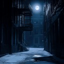 brooding, rhythmic new jack swing instrumental urban nightscape