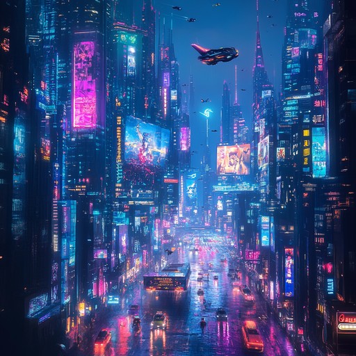 A mesmerizing blend of vivid synths and rhythmic pulses paints a vibrant picture of an urban night. Synthpop elements entwine with ambient textures, creating an enthralling auditory journey. Ideal for those seeking an immersive escape into a colorful, futuristic cityscape.