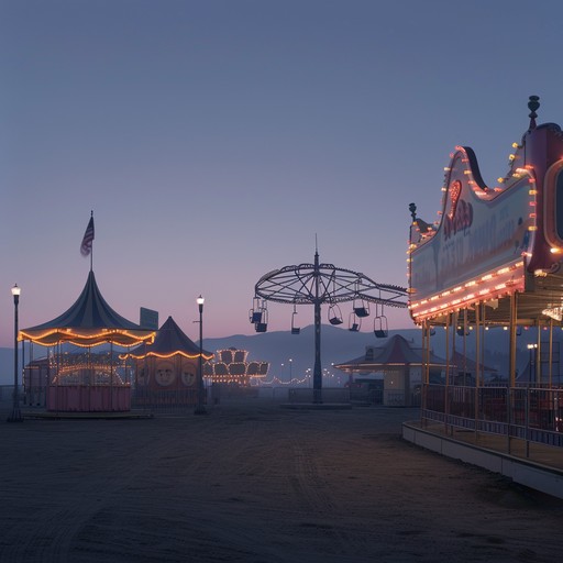 A reflective piece capturing the bittersweet memories of a fading carnival at twilight. Accentuated by wistful melodies and forlorn harmonies, the music evokes a sense of loss and reminisces the joyful past.