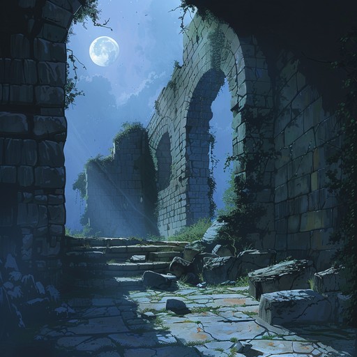 An instrumental exploration of brooding emotions, shadows over timeless ruins features a haunting, melancholic symphony led by a solemn piano, supported by dark strings and mournful woodwinds. This track evokes images of ancient, crumbling ruins bathed in twilight, capturing the weight of history and the passage of time. The composition crescendos into an intense, dramatic climax, leaving the listener in reflective contemplation.