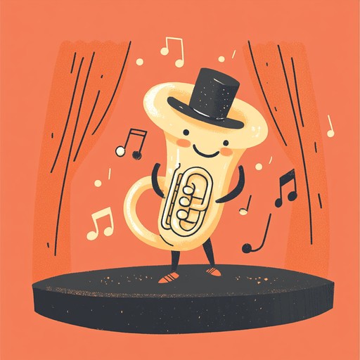 An entertaining instrumental track where a lively tuba takes the lead, playfully dancing through tango rhythms with a touch of humor, creating a fun and spirited atmosphere.