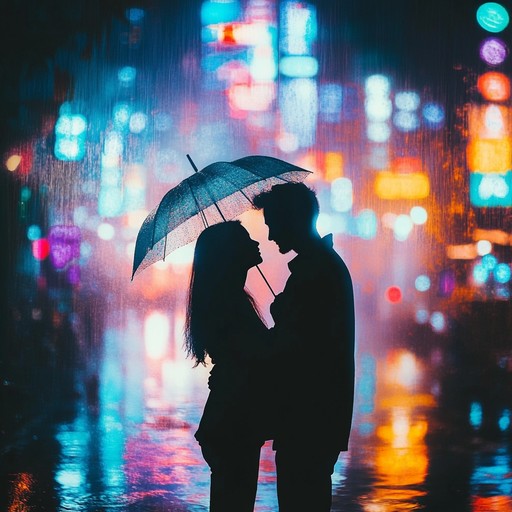 This instrumental piece combines ethereal synth melodies with driving electronic beats, painting a sonic picture of two souls finding love amidst neon lights and rain soaked streets in a dystopian metropolis.