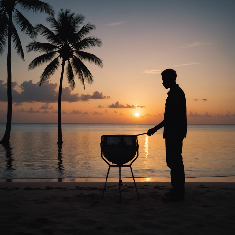 Delve into the soulful depths of calypso as the steel drum guides you through a journey marked by deep yearning and a syrup sweet melancholy that reflects longing for the familiar yet unattainable, wrapping listeners in a warm embrace of melodious nostalgia.