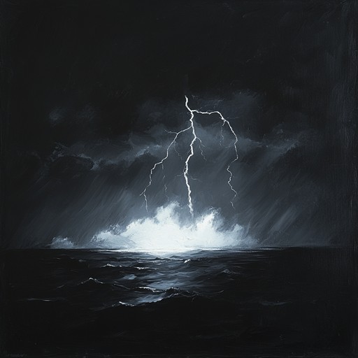 An intense orchestral piece that builds with relentless percussive rhythms and towering brass melodies, conveying a powerful sense of fury and upheaval. The strings drive the composition forward with aggressive staccato notes, while the percussion adds to the tension with thunderous drums. The piece evokes the imagery of a brewing storm unleashing its full force upon an unsettled landscape.