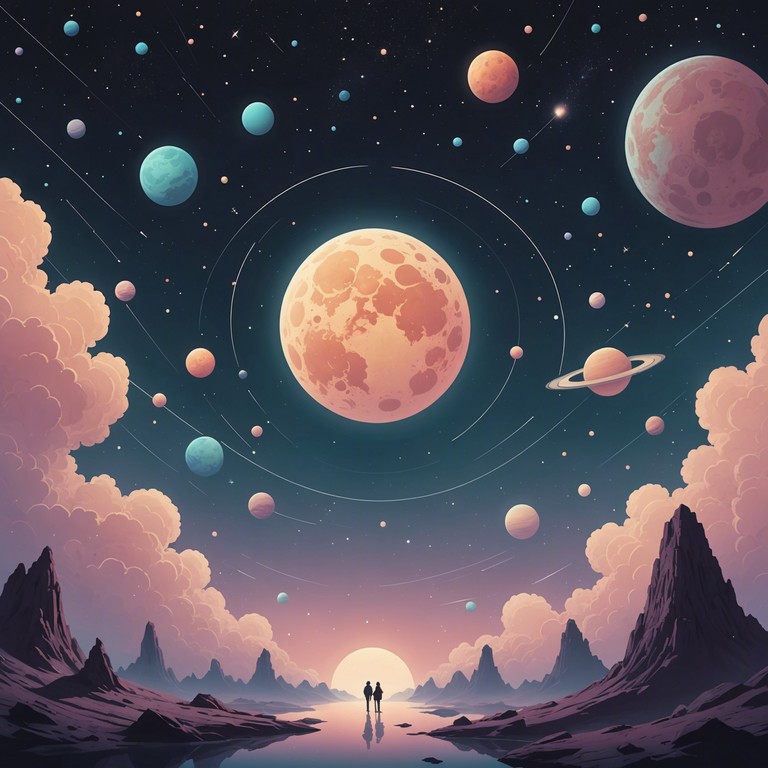 Simulating a voyage through interstellar spaces, the track utilizes layered synthesizer melodies to transport the listener to a realm of cosmic fascination and dream induced states.