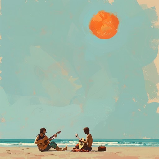 A lively acoustic guitar driven track that captures the essence of summer, beach gatherings, and joyous moments. Its upbeat rhythm and melodic passages are perfect for evoking a sense of happiness and carefree days under the sun