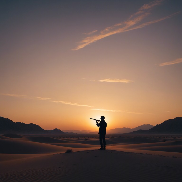 In this piece, the haunting sound of ethnic flutes captures the boundless mystery and spirit of the desert. The composition evokes images of vast sandy landscapes, with each note painting a picture of solitude and enchanting desert nights.