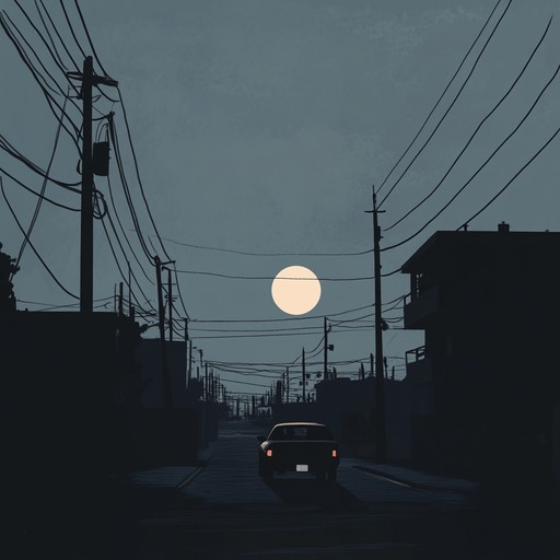 This track captures the essence of nostalgic night drives, blending emotional phonk with deep, introspective vibes. The song utilizes a repetitive, smooth bassline and ethereal synths to evoke feelings of reflection and bittersweet memories. As the track progresses, the listener is taken deeper into a sonic landscape that mirrors the quiet streets and the solitary experience of driving through the moonlit city, contemplating past loves and lost moments.