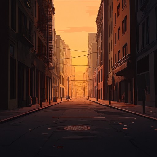 Craft an instrumental piece that blends smooth, reflective rhythms and jazzy undertones with a modern urban swing, evoking deep contemplation during a city sunset