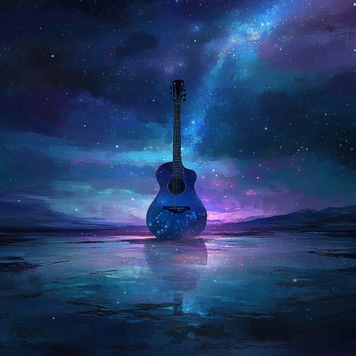 An instrumental piece that fuses shimmering guitars and lush synthesizers to create a dreamy, otherworldly atmosphere. The music gently guides the listener through a serene cosmic landscape, capturing the essence of nocturnal reflections among the stars.