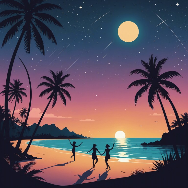 This composition captures the vibrant energy of a moonlit tropical night, characterized by spirited rumba rhythms that instantly make you want to dance. The music evokes the sensation of sandy beaches and swaying palm trees under a starry sky, with dynamic percussions leading the lively dance ambiance. This composition captures the vibrant energy of a moonlit tropical night, characterized by spirited rumba rhythms that instantly make you want to dance. The music evokes the sensation of sandy beaches and swaying palm trees under a starry sky, with dynamic percussions leading the lively dance ambiance.