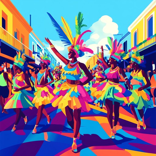 A high energy instrumental track that captures the vibrant atmosphere of a carnival parade, featuring lively rhythms and exuberant melodies that evoke feelings of joy and euphoria.