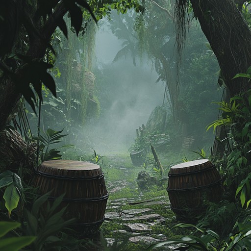 Immerse in the pulsating rhythms of an afrobeat track, enveloped in an air of mystery and trance. The steady beat of traditional african drums combines with modern, electronic synths to create a compelling, enigmatic soundscape. This instrumental piece is perfect for those seeking an adventurous and hypnotic musical journey through the jungle.