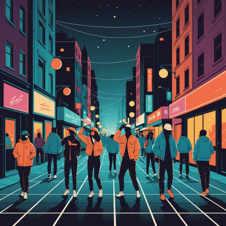 In this enticing hybrid, traditional salsa emerges within the bustling, urban soundscape, blending the old with the new in a vibrant dance of city life. The track captures the essence of a salsa dance party thrown in a neon lit city alley, enveloped in the mystery and excitement of urban exploration.