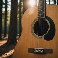 soft guitar melody evokes rural tranquility