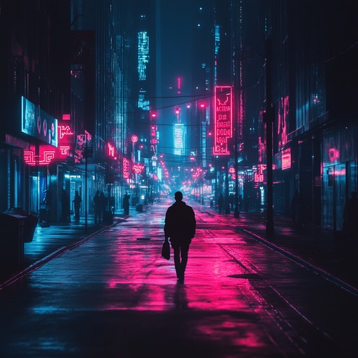 An emotive electropop instrumental capturing the feeling of solitude amidst a bustling cityscape, featuring haunting synth melodies and ambient textures.