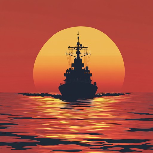 A stirring, orchestral piece that captures the valor and history of the russian navy, using traditional russian instrumentation and powerful crescendos to evoke a sense of pride, determination, and solemn ceremony.