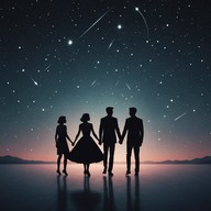 otherworldly dance beneath celestial bodies