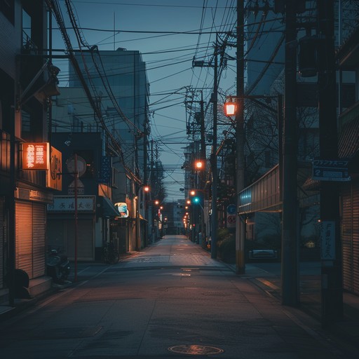 A journey through the quiet city streets at night, introspective and reflective, capturing the urban solitude with ambient beats and melancholic melodies, revealing the silent thoughts of the city dwellers.